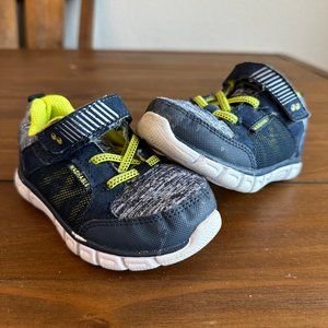 Surprize by Stride Rite Toddler Boy Sneakers Size 7 Gray Green Velcro Closure